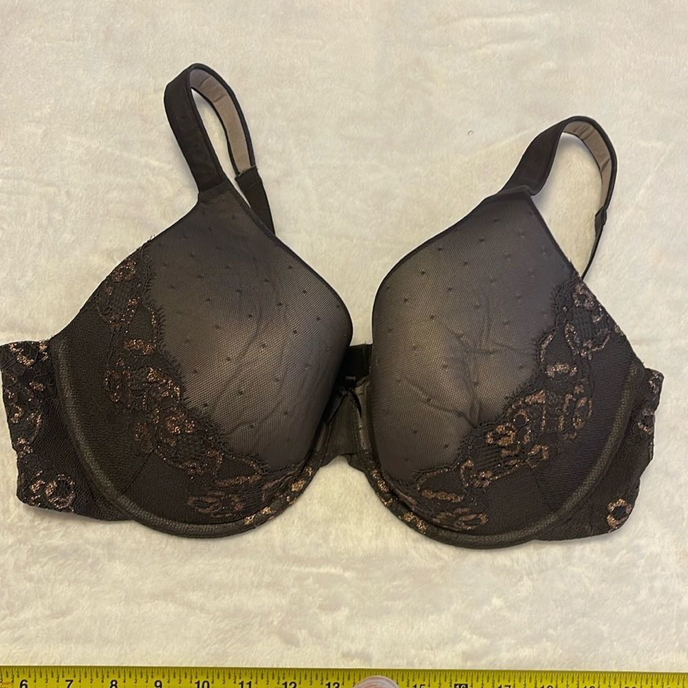 Ambrielle Black Everyday Full Coverage Lightly Lined Underwire Bra 40‎ D